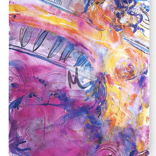 abstract colourful painting of a woman for sale