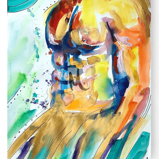 ‘Fit Man Abs’ 50 cm x 70 cm