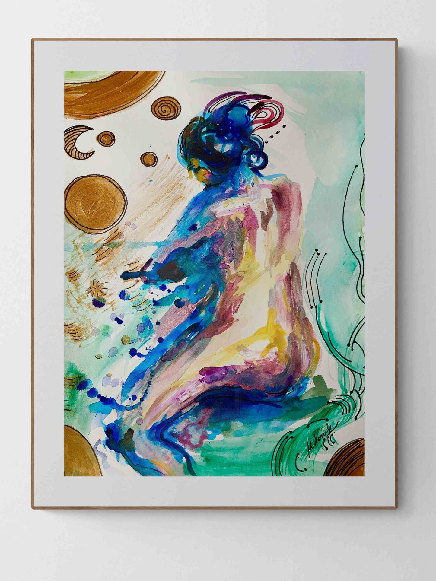 To The Moon Abstract Nude