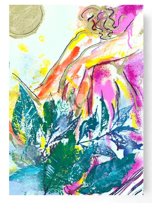 Expressive abstract couple art symbolizing passion and connection, a striking Valentine’s Day wall decor gift.