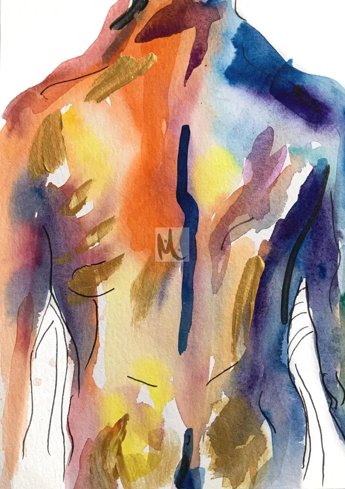 Abstract Nude Man Body Set of 3 Wall Art ‘He Unveiled - Trilogy‘ Print Sizes: A4 A3 A2 A1