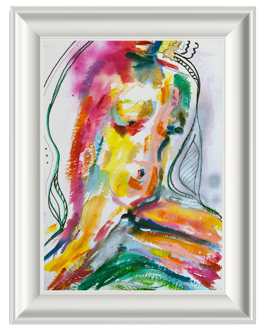 abstract nude art colourful for sale UK