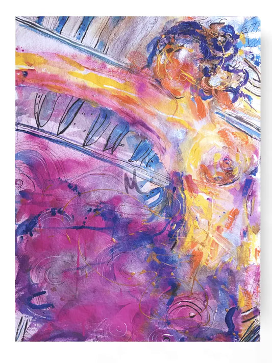 abstract colourful painting of a woman for sale