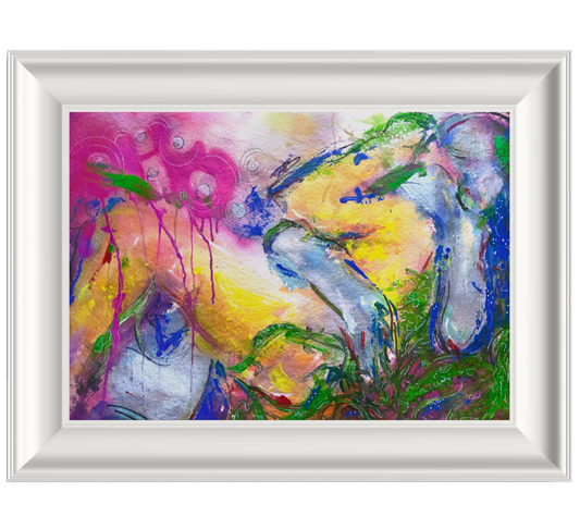 abstract original painting for couples love anniversary gift
