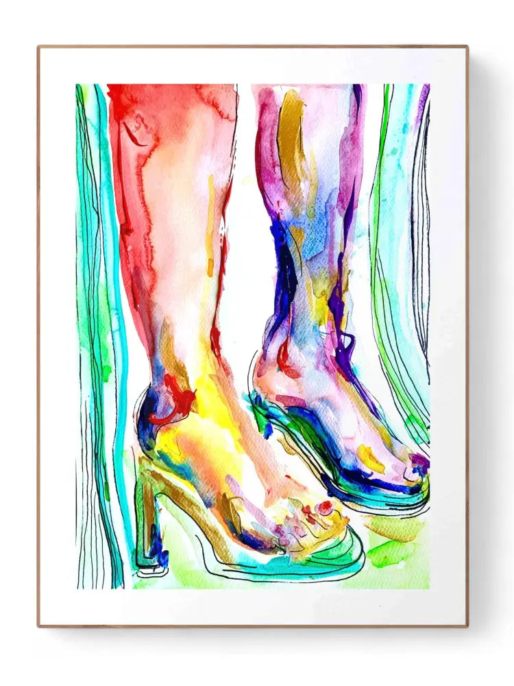 Abstract Art Woman Painting A3 ‘Female Legs’