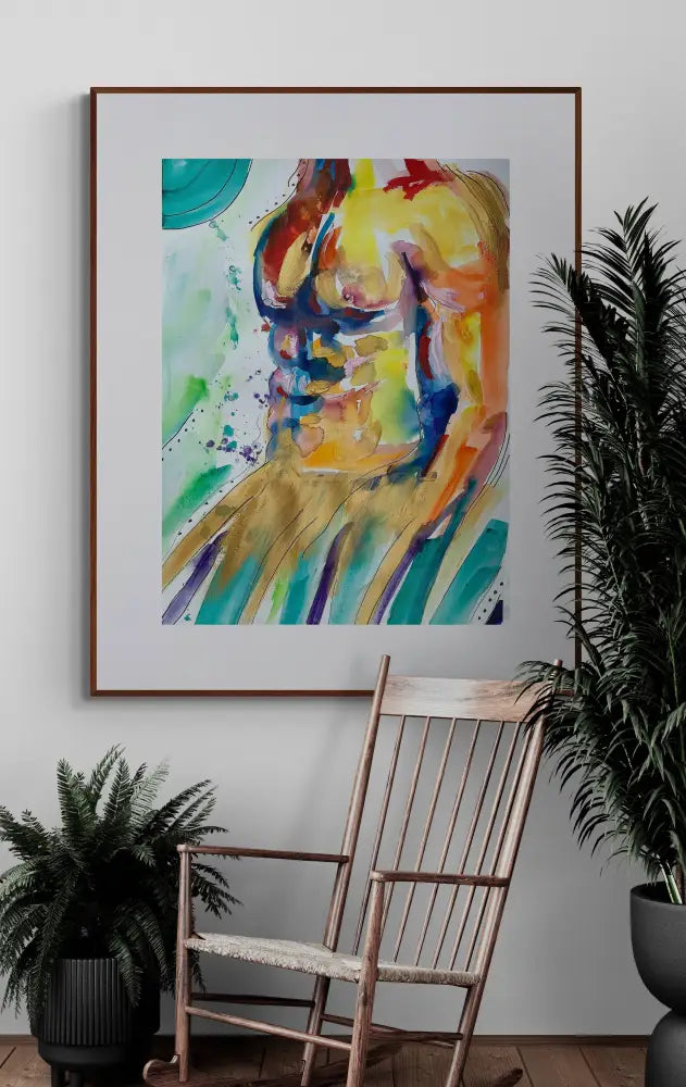 ‘Fit Man Abs’ 50 cm x 70 cm