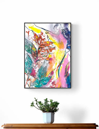 Framed Canvas Print ‘Garden’ Print Sizes: A2 A1