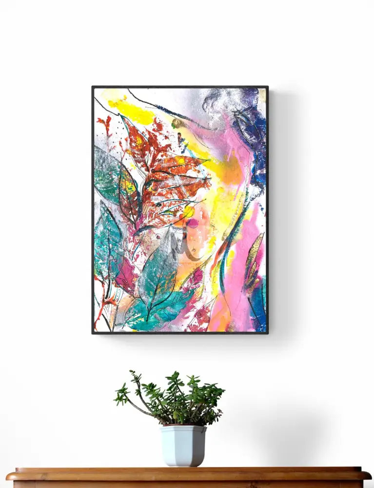 Framed Canvas Print ‘Garden’ Print Sizes: A2 A1