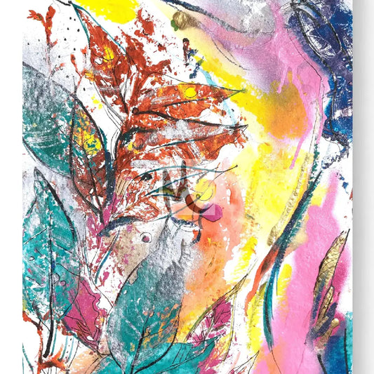 Framed Canvas Print ‘Garden’ Print Sizes: A2 A1