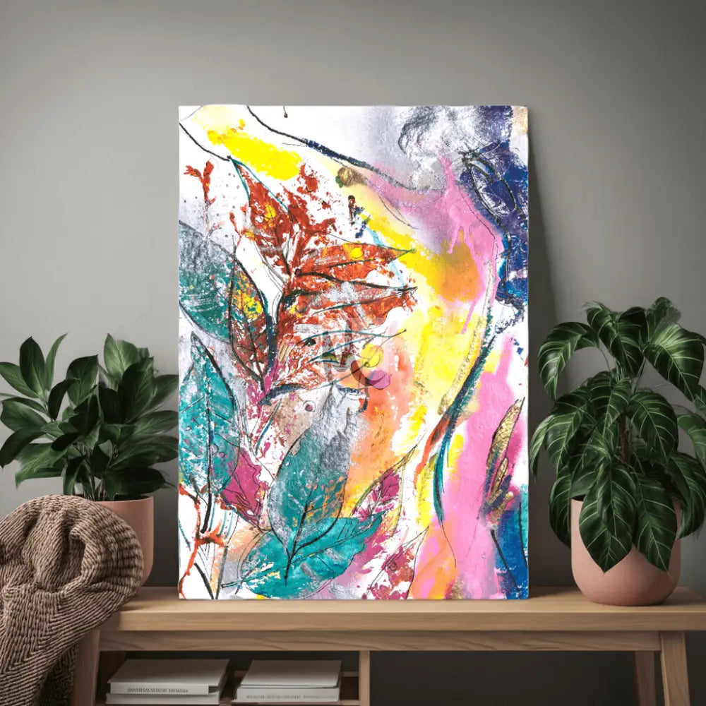 Framed Canvas Print ‘Garden’ Print Sizes: A2 A1