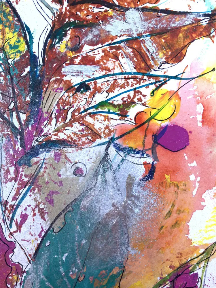 Framed Canvas Print ‘Garden’ Print Sizes: A2 A1