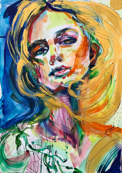 Giclée Print ‘Blonde Woman’ Print Sizes: A3 A2 A1