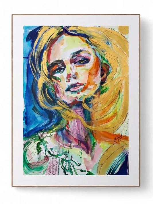 Portrait Abstract Art for sale Woman