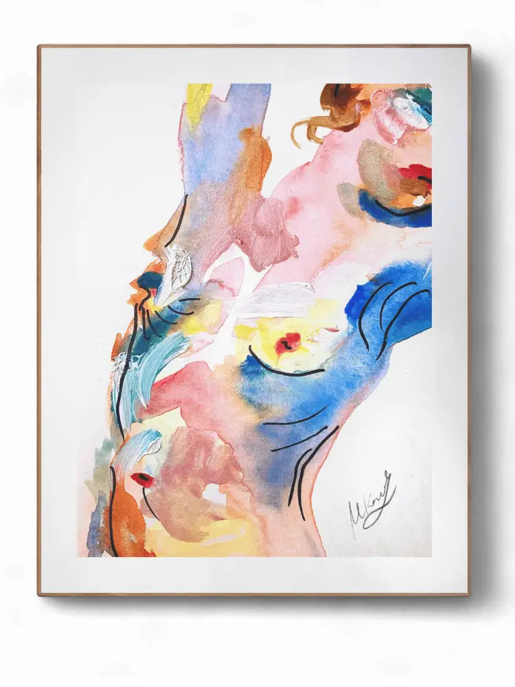 iconic Abstract art print of a woman 