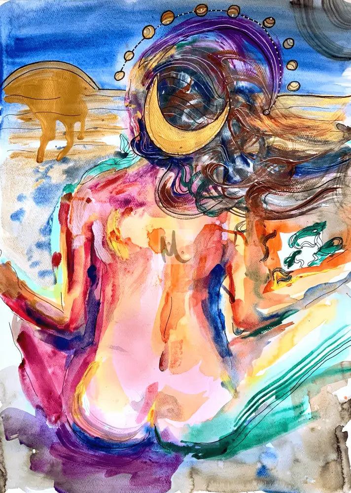 Giclée Print ‘Meditating Woman’ Print Sizes: A3 A2 A1