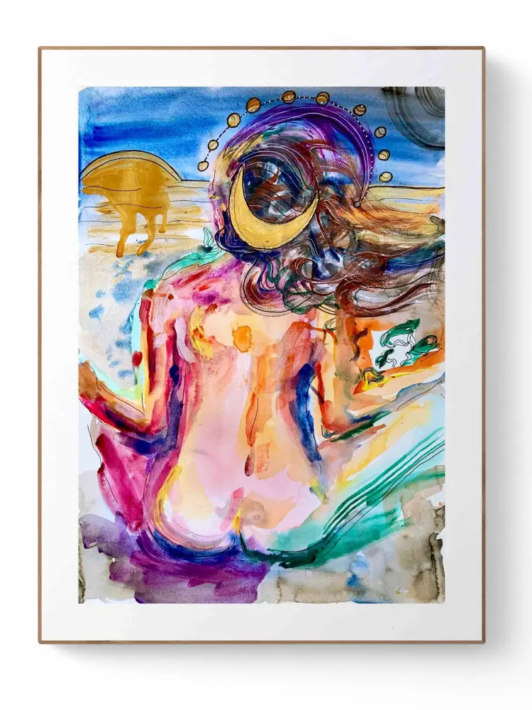 Giclée Print ‘Meditating Woman’ Print Sizes: A3 A2 A1