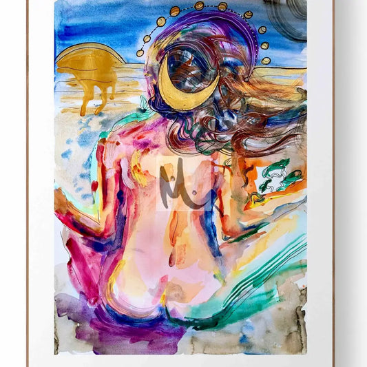Giclée Print ‘Meditating Woman’ Print Sizes: A3 A2 A1