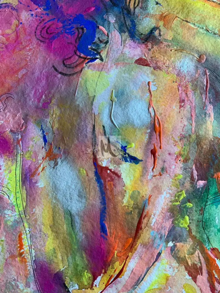 original abstract painting close up 