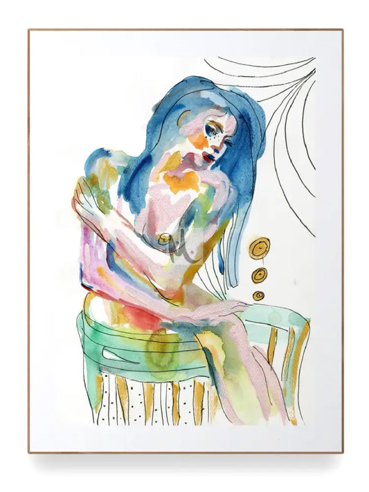 Giclée Print ‘Woman In The Chair’ Print Sizes: A3 A2 A1