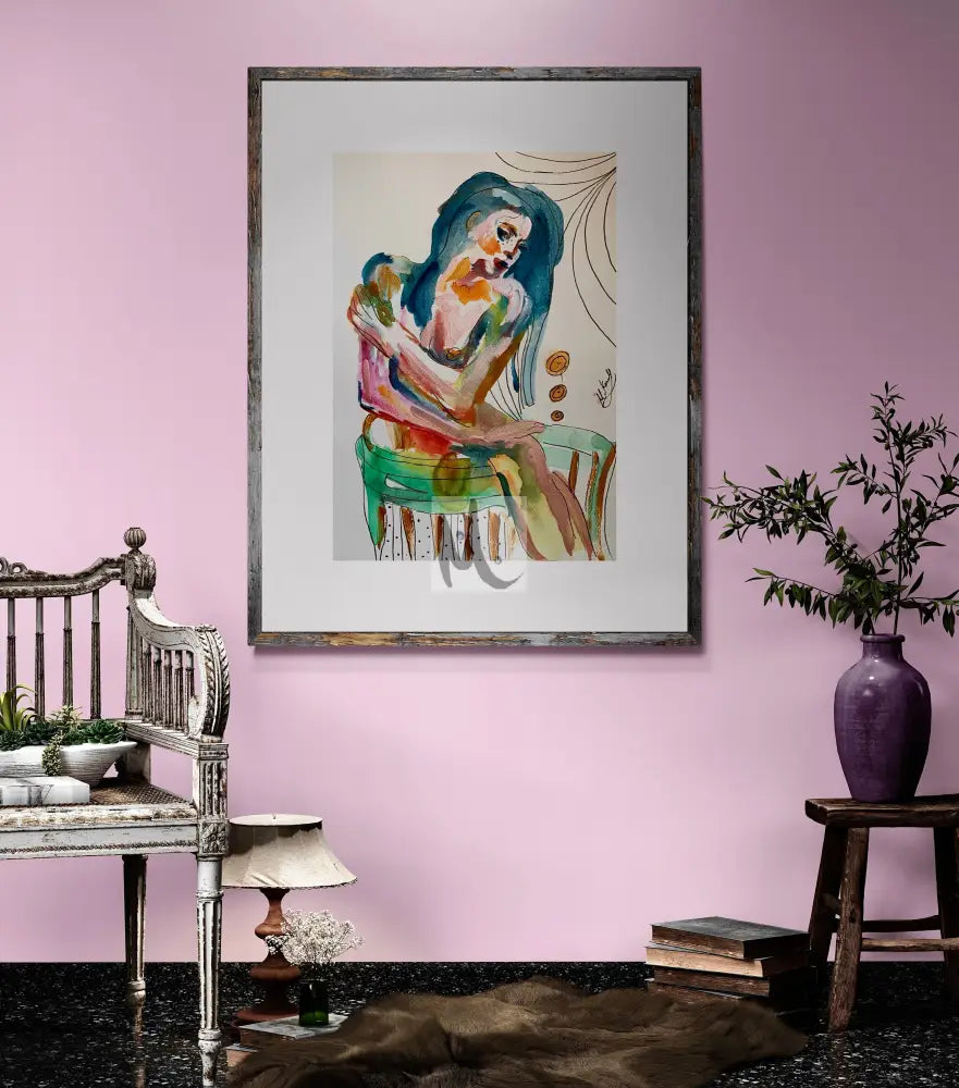 Giclée Print ‘Woman In The Chair’ Print Sizes: A3 A2 A1