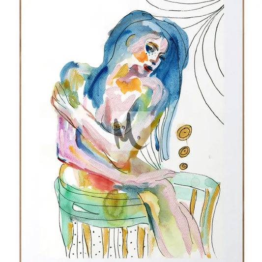 Giclée Print ‘Woman In The Chair’ Print Sizes: A3 A2 A1