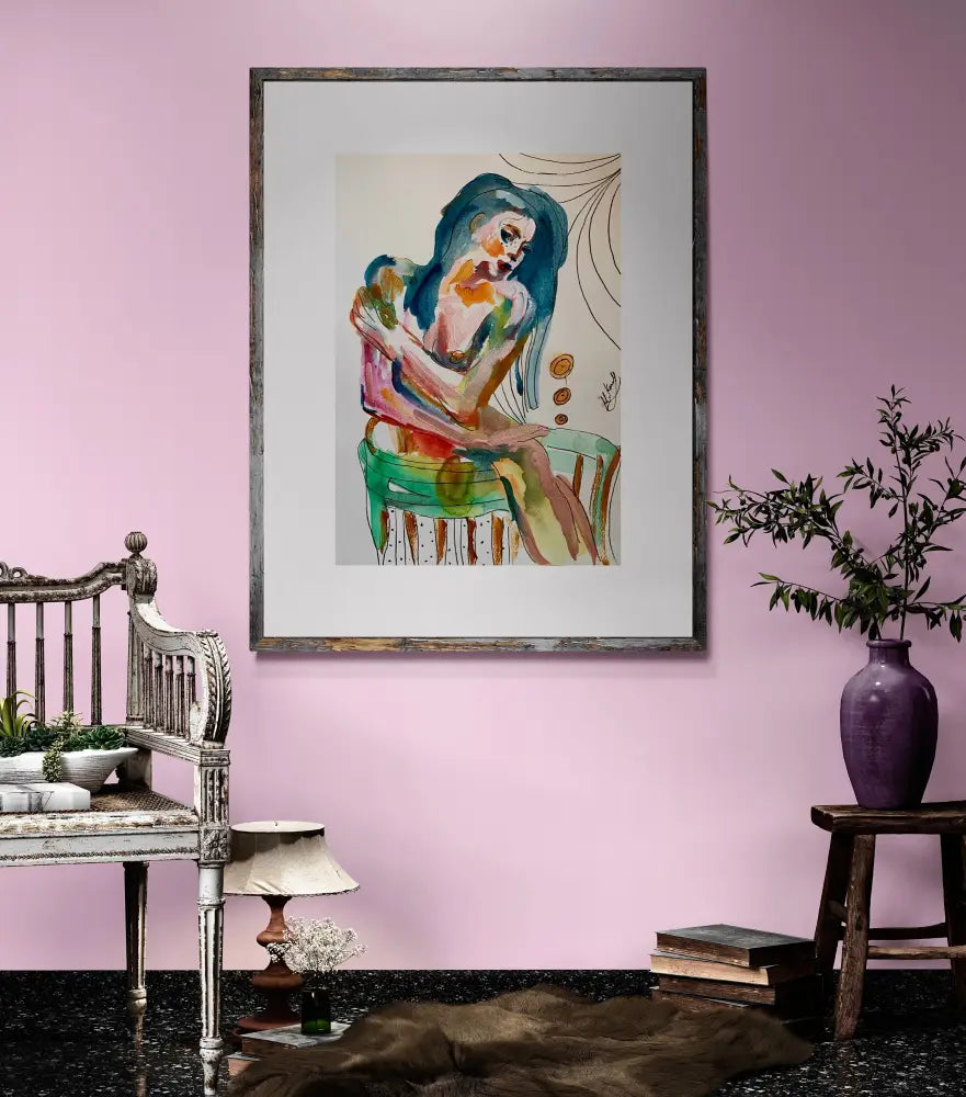 Giclée Print ‘Woman In The Chair’ Print Sizes: A3 A2 A1
