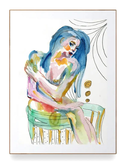 Giclée Print ‘Woman In The Chair’ Print Sizes: A3 A2 A1