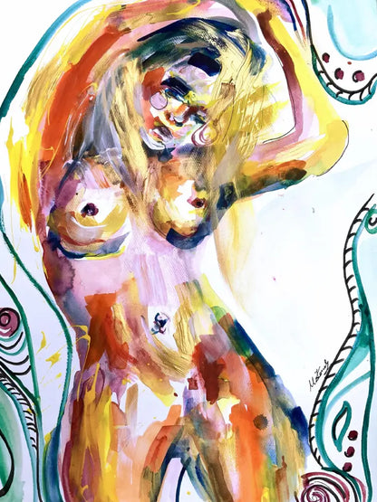 Giclée Print ‘Woman In The Shower’ Print Sizes: A3 A2 A1