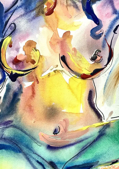 ‘Golden Faced Woman’ 50 cm x 70 cm