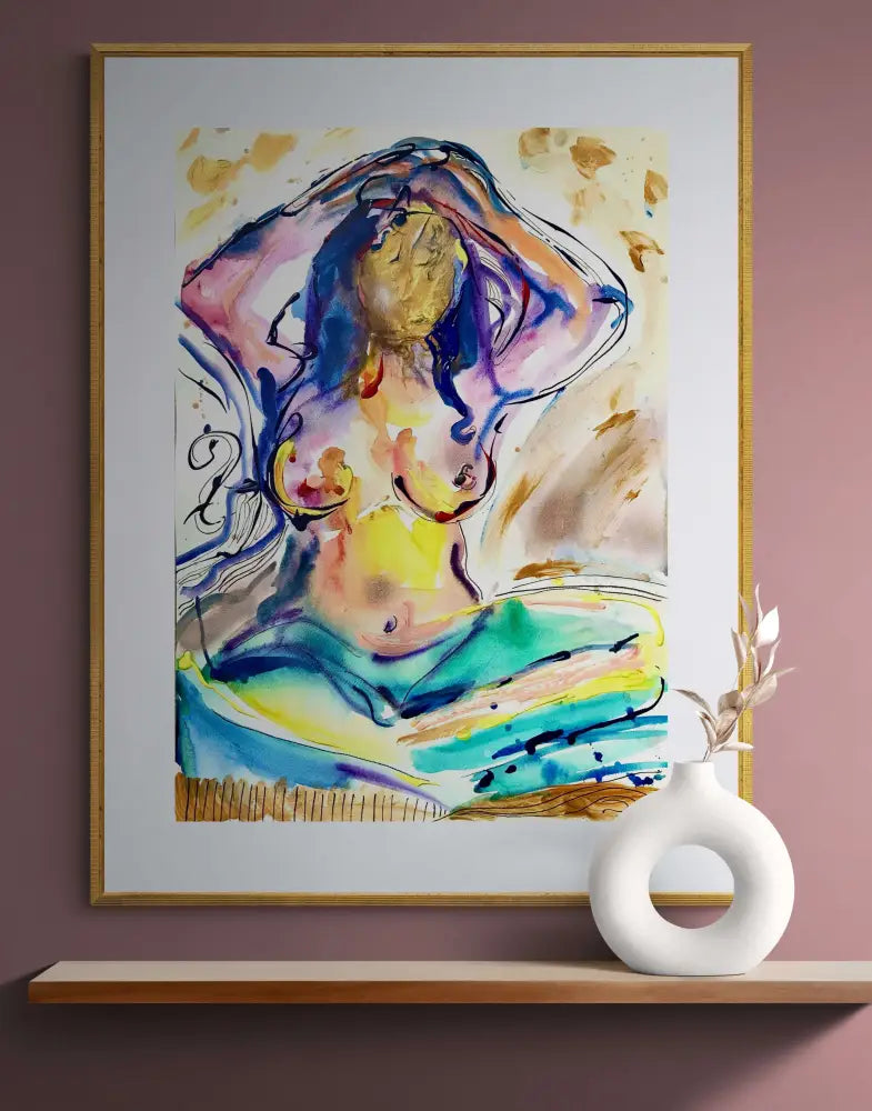 ‘Golden Faced Woman’ 50 cm x 70 cm