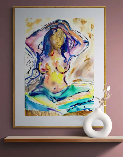 ‘Golden Faced Woman’ 50 cm x 70 cm