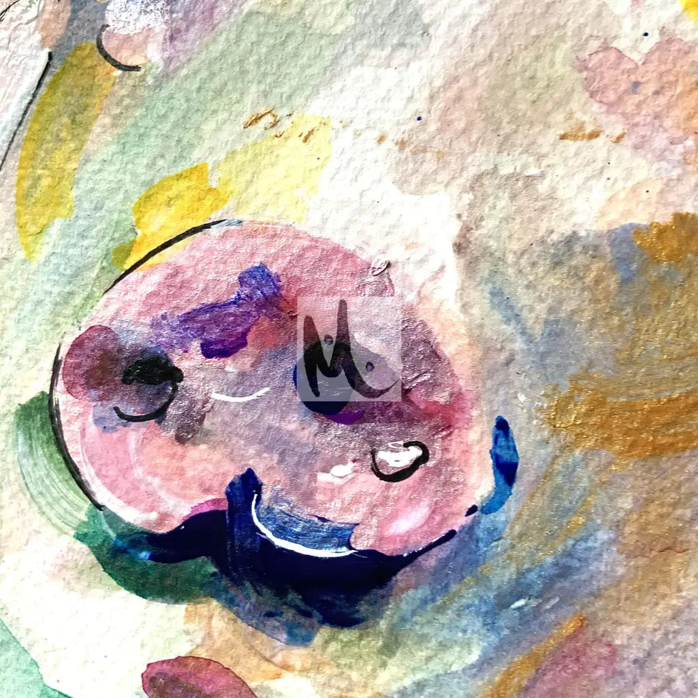 ‘Happy Pig‘ Art Prnt A4 Print Size: A4