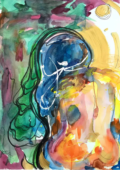 ‘Overwhelmed’ 50 cm x 70 cm