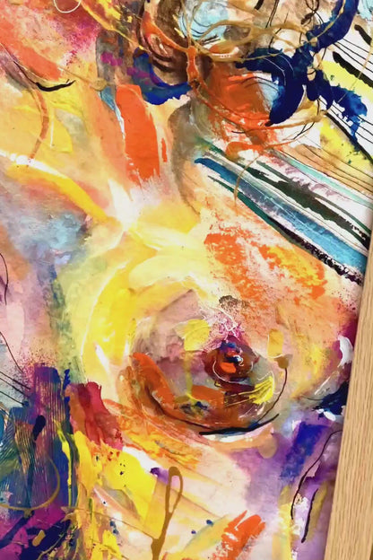 Abstract figure woman  art painting 