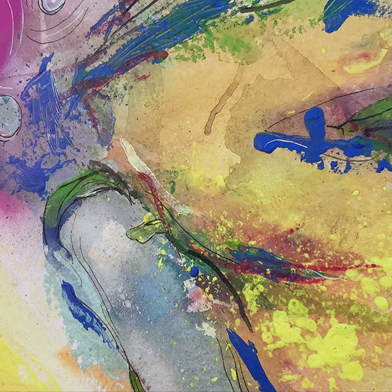 vivid abstract original painting 