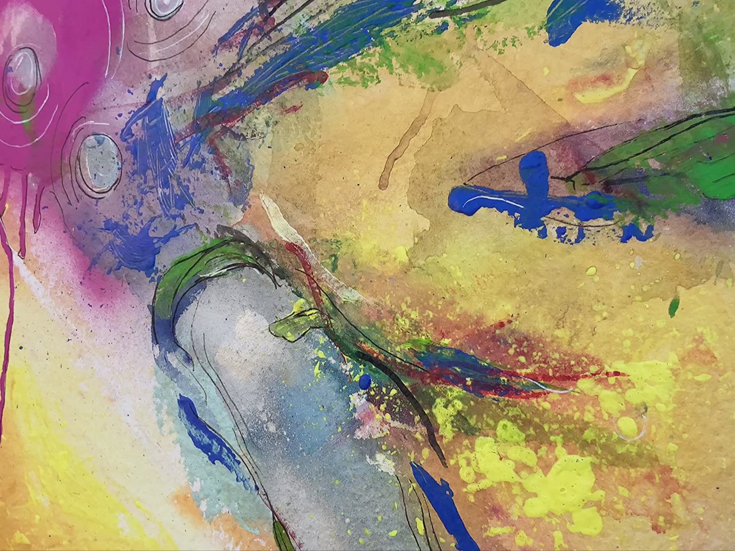 vivid abstract original painting 