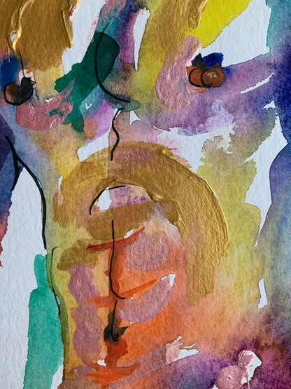 Abstract Nude Man Body Set of 3 Wall Art ‘He, Unveiled - Trilogy‘