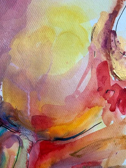 Abstract Nude Woman Body Set of 3 Wall Art ‘She, Unveiled - Trilogy‘