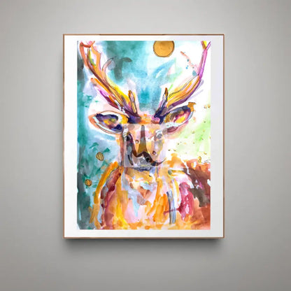 ‘Stag-Deer’ Art Print A4 Print Size: A4