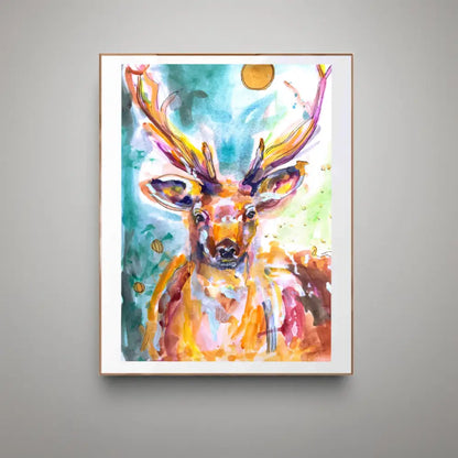 ‘Stag-Deer’ Art Print A4 Print Size: A4