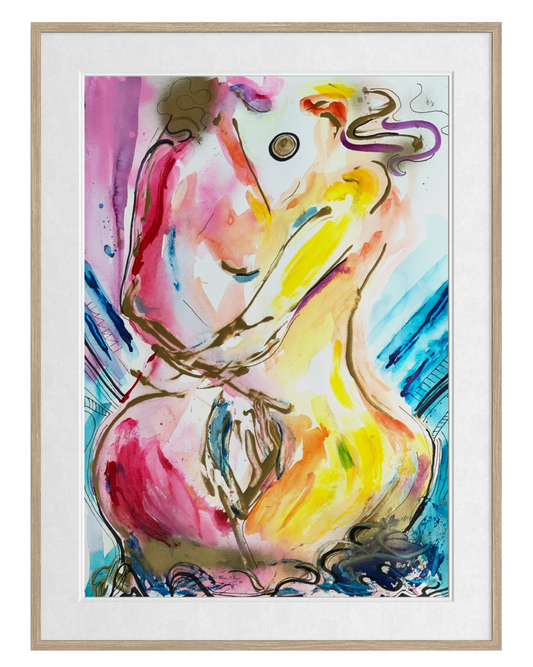anniversary art for two women abstract